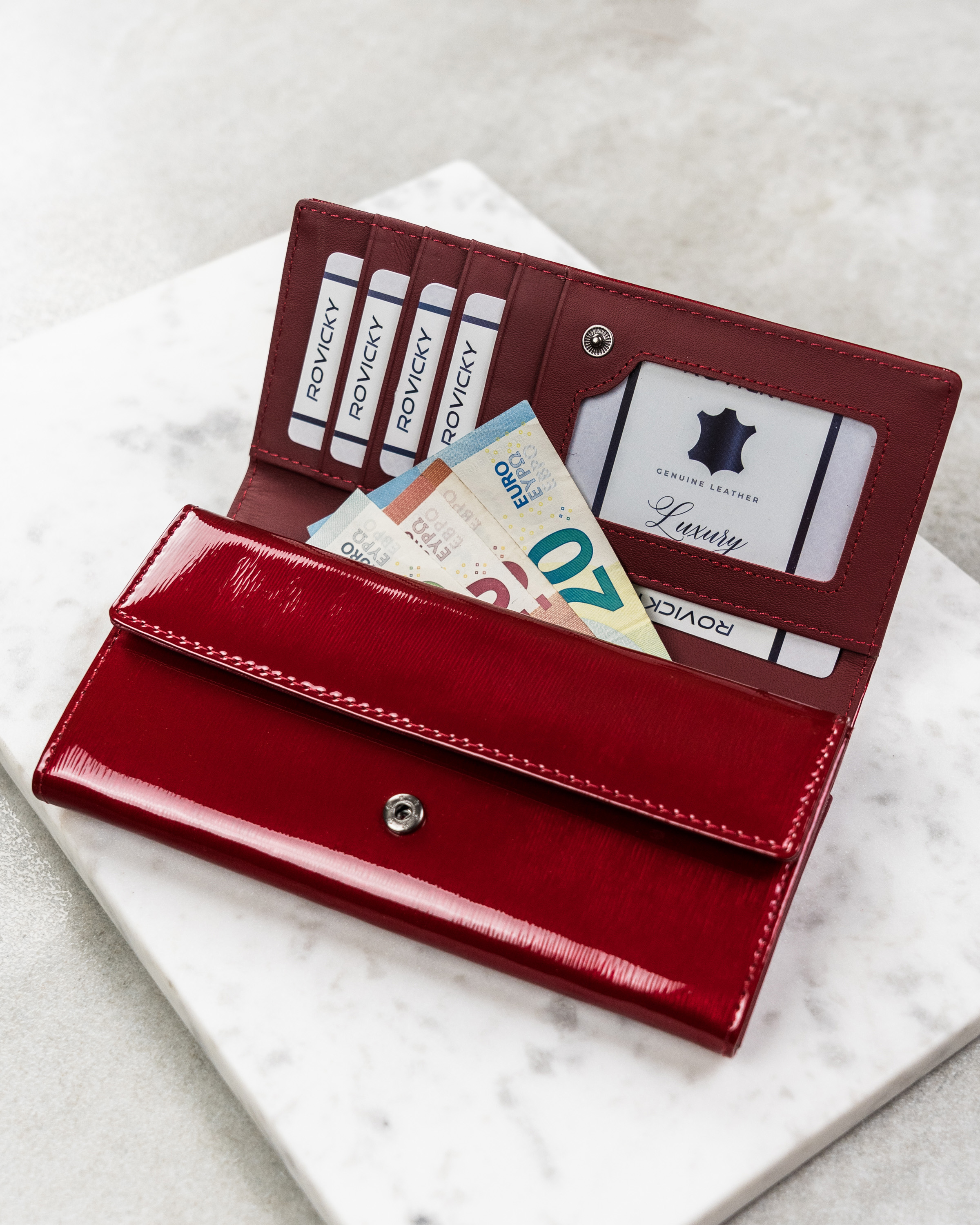 portfel damski skórzany h22-1-sh9-5966 red