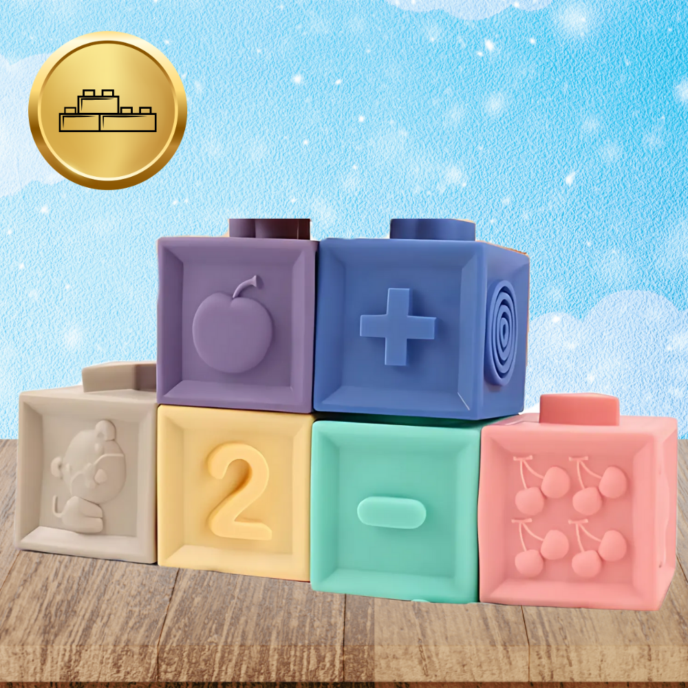 miękkie kreatywne klocki sensoryczne dla niemowląt dzieci funkcja gryzaka