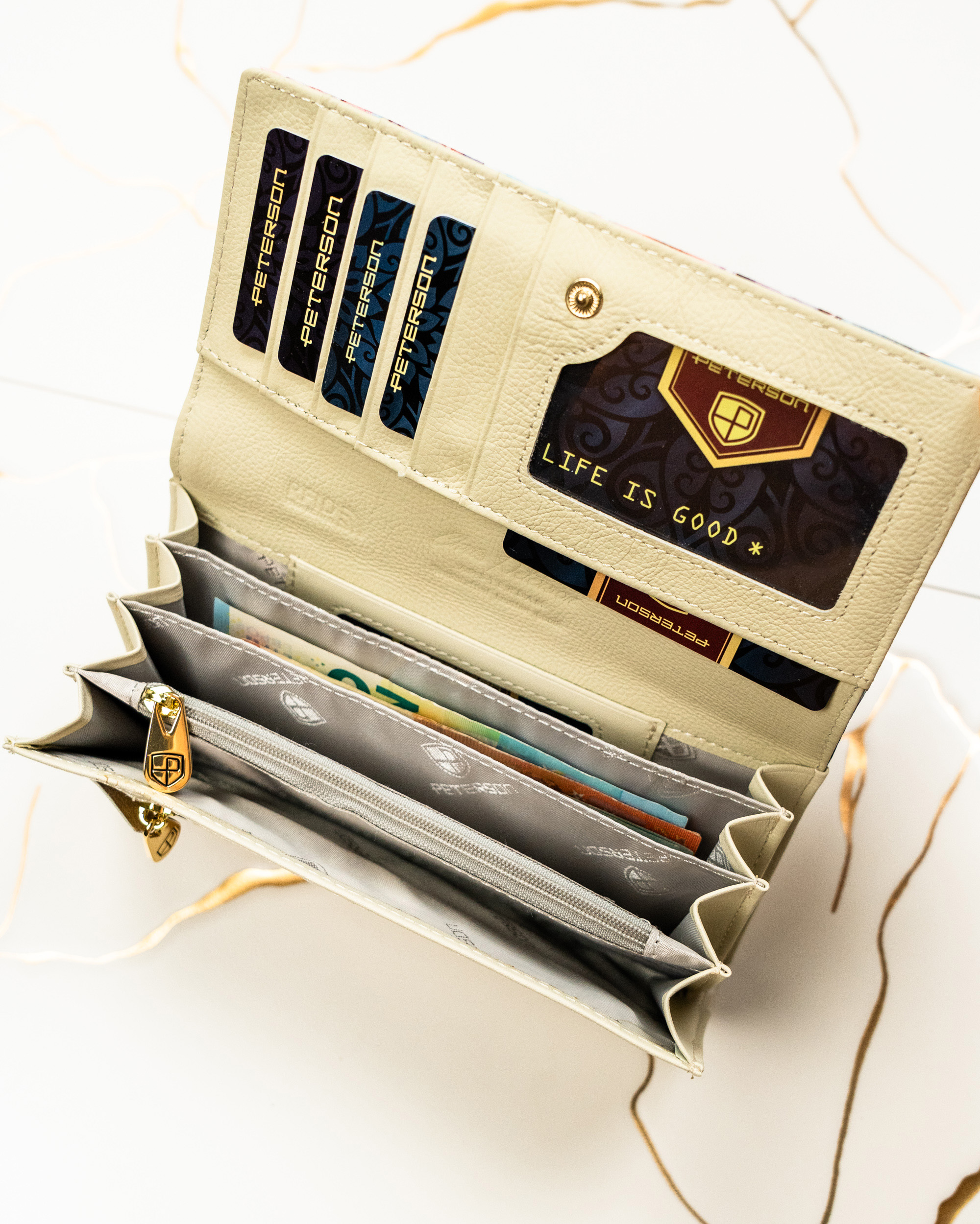 portfel damski skóra+pu ptn px27-pf2-4924 blue