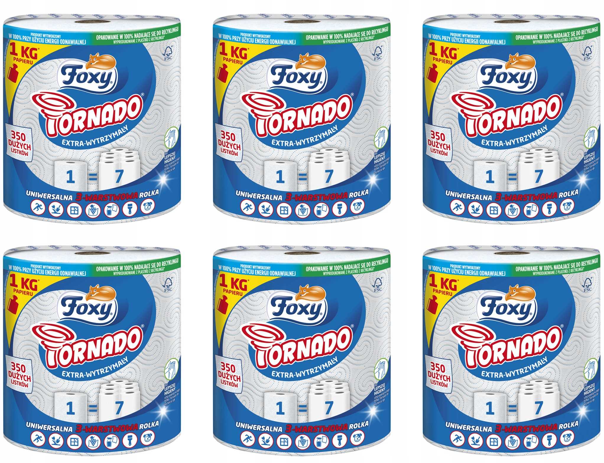 ręcznik papierowy foxy tornado - 6 szt.