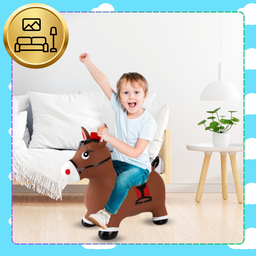 skoczek dla dzieci do skakania gumowy z pompką osiołek