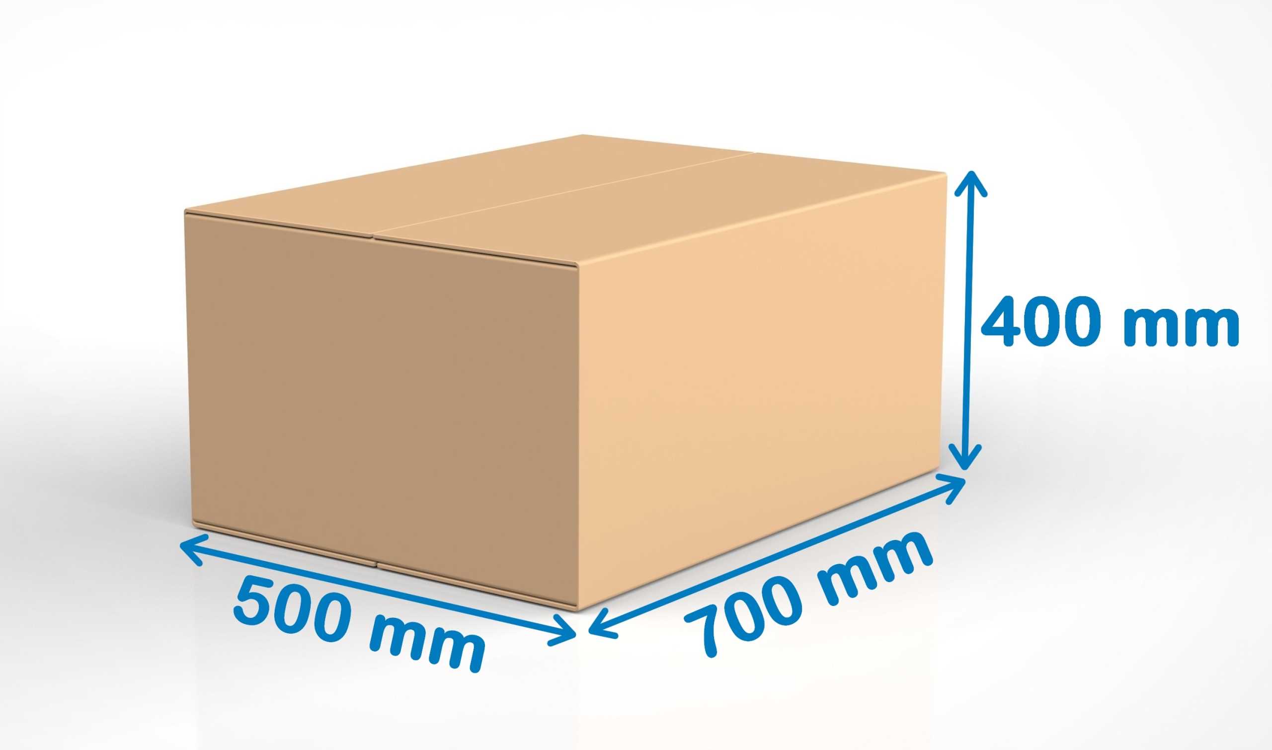 karton klapowy 700x500x400mm 3w c 540g/m2