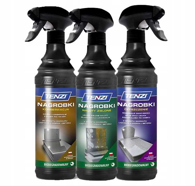 zestaw tenzi do czyszczenia i konserwacji nagrobków 3x600ml