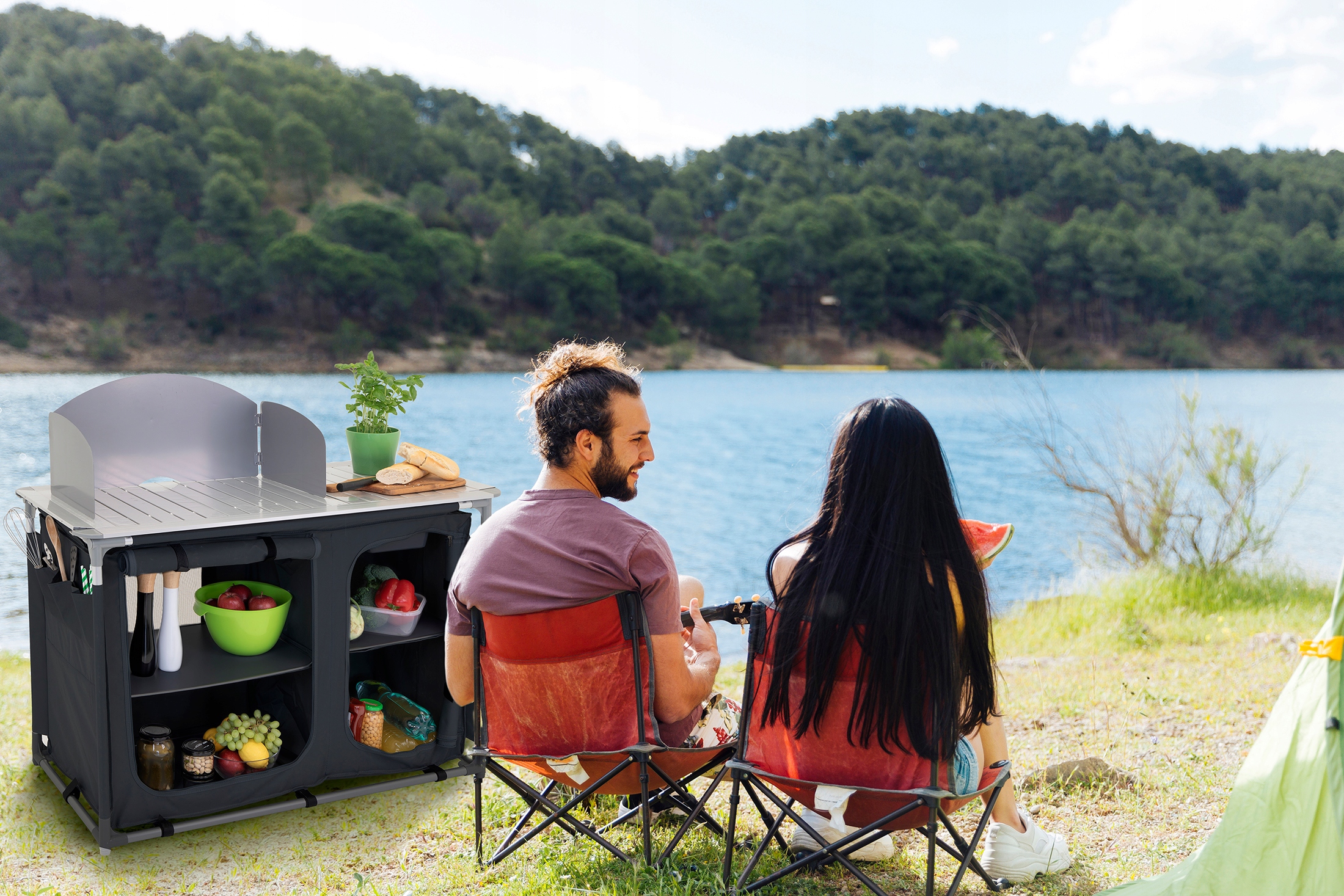 kuchnia turystyczna szafka stół składany ogrodowy torba kempingowy stolik