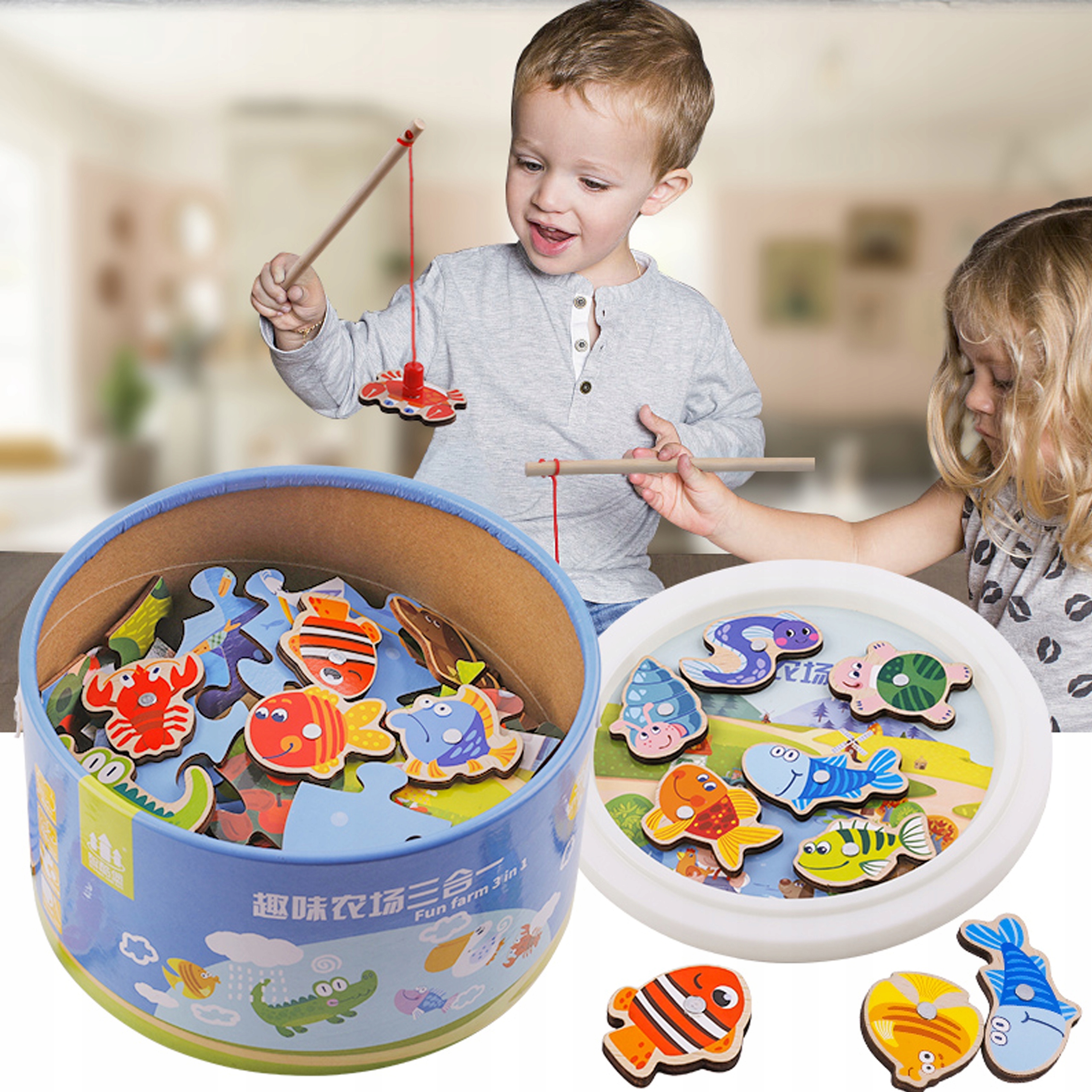 puzzle magnetyczne do łowienia farma zkb-904