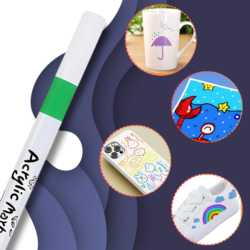 flamastry pisaki akrylowe do różnych powierzchni 48 szt acrylic marker