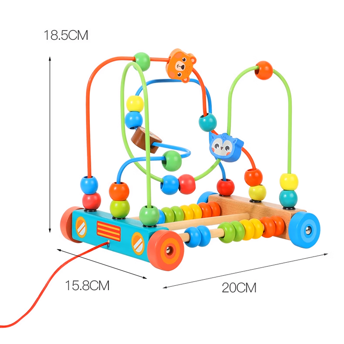 labirynt edykacyjny zoo przeplatanka mula do ciągania na kołach