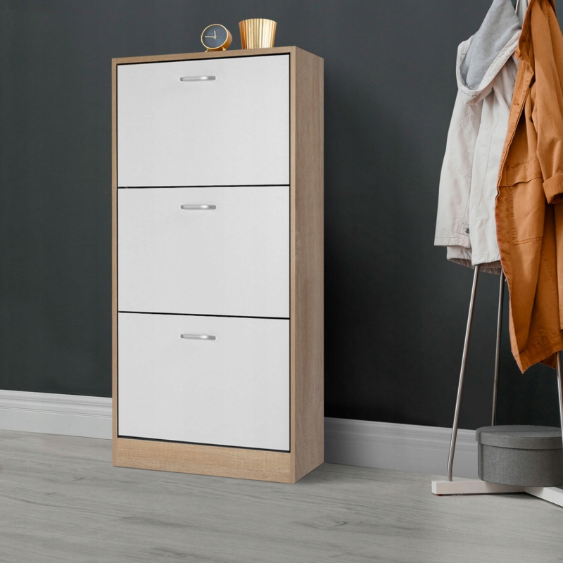 szafka na buty regał 3 komory obuwie komoda pojemna do przedpokoju regał