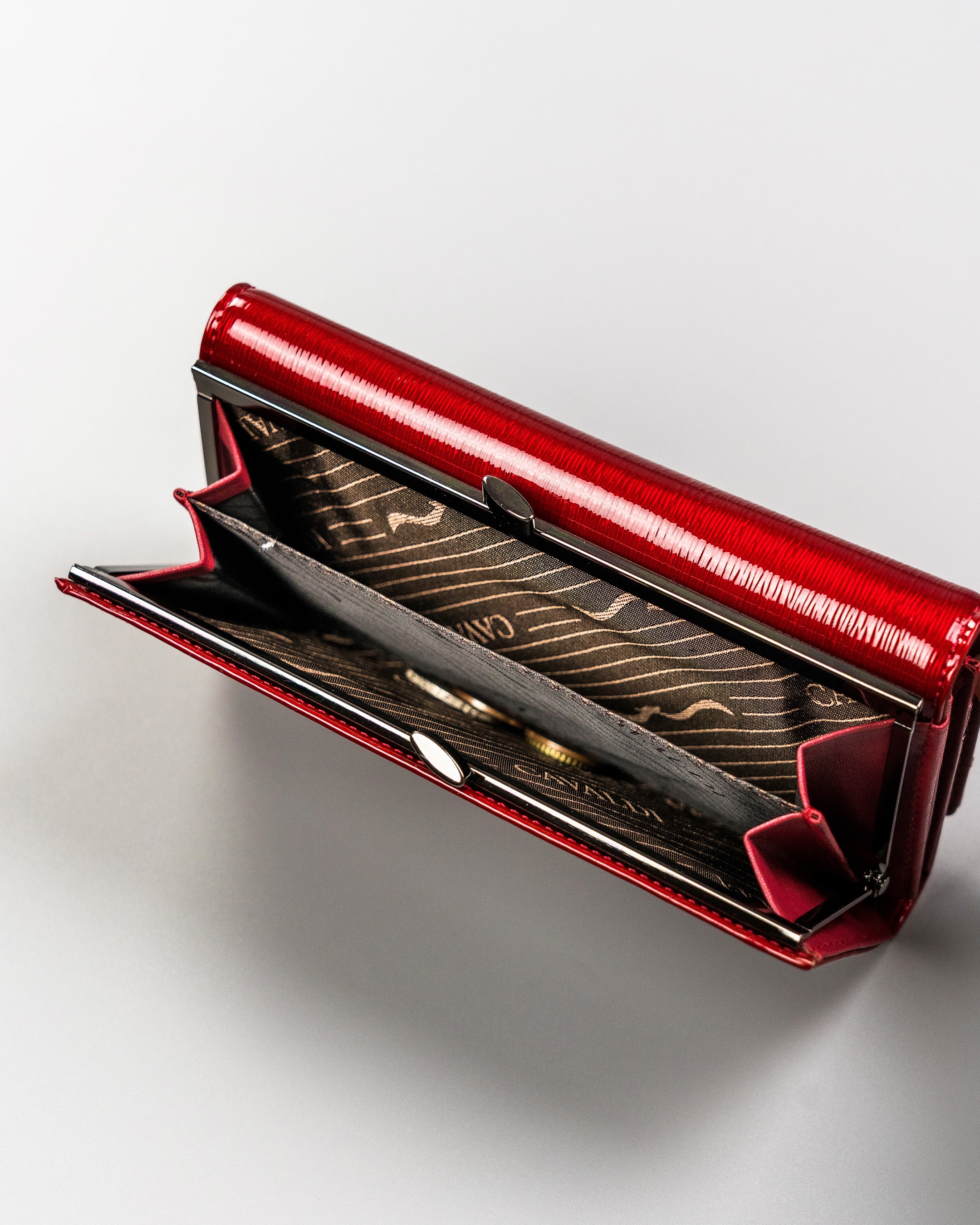 portfel damski skórzany h24-fo-2-sh9 red