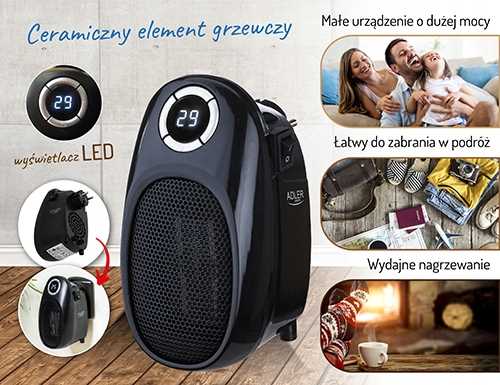 termowentylator - easy heater 1500w adler ad 7726