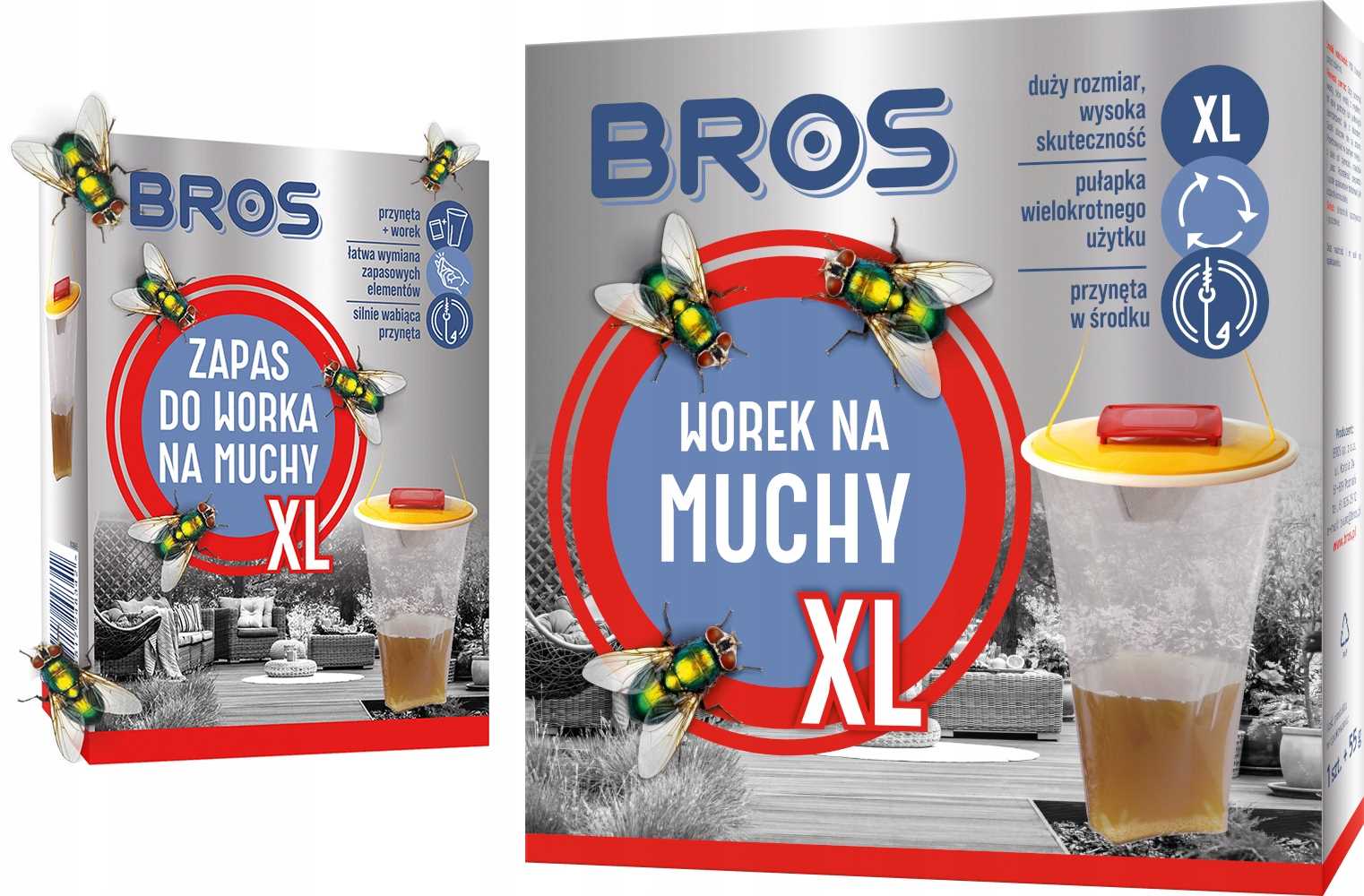 zestaw bros - worek na muchy xl + zapas do worka na muchy xl