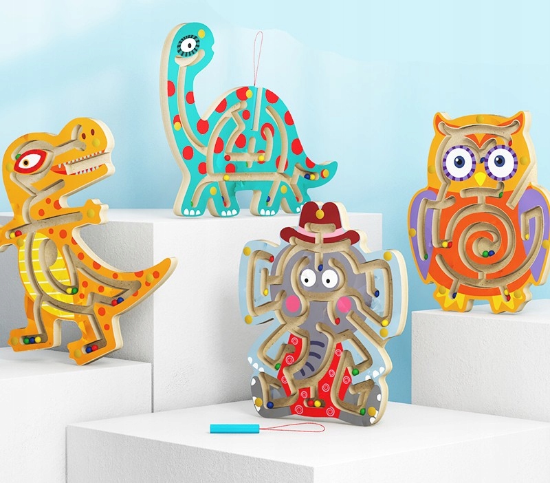 drewniany labirynt słoń jhtoy-312