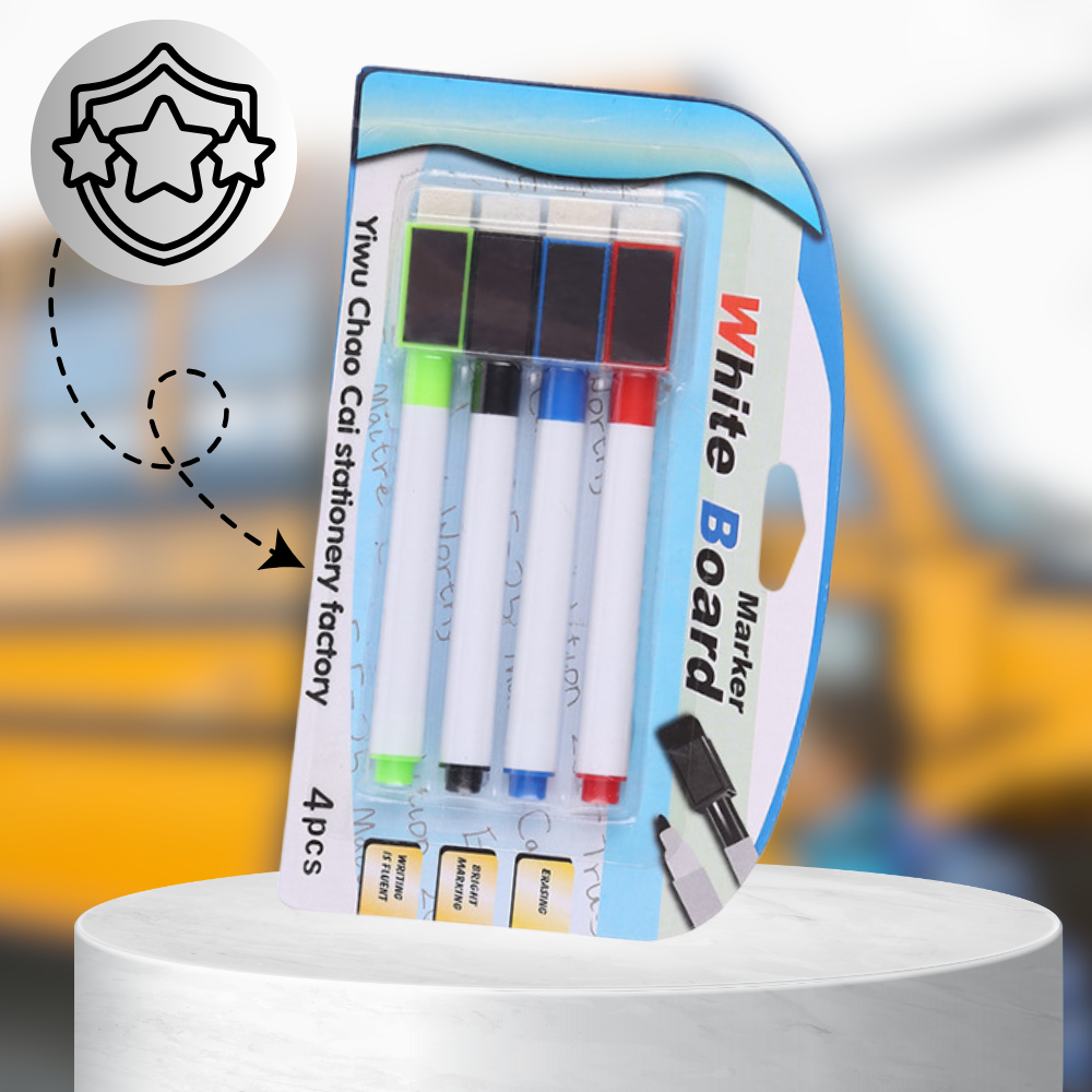 markery do tablicy suchościeralnej z magnesem suchościeralne pisaki 4szt