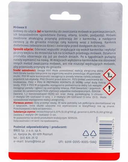 bros mrówex preparat w karmniku na mrówki - 4 szt.