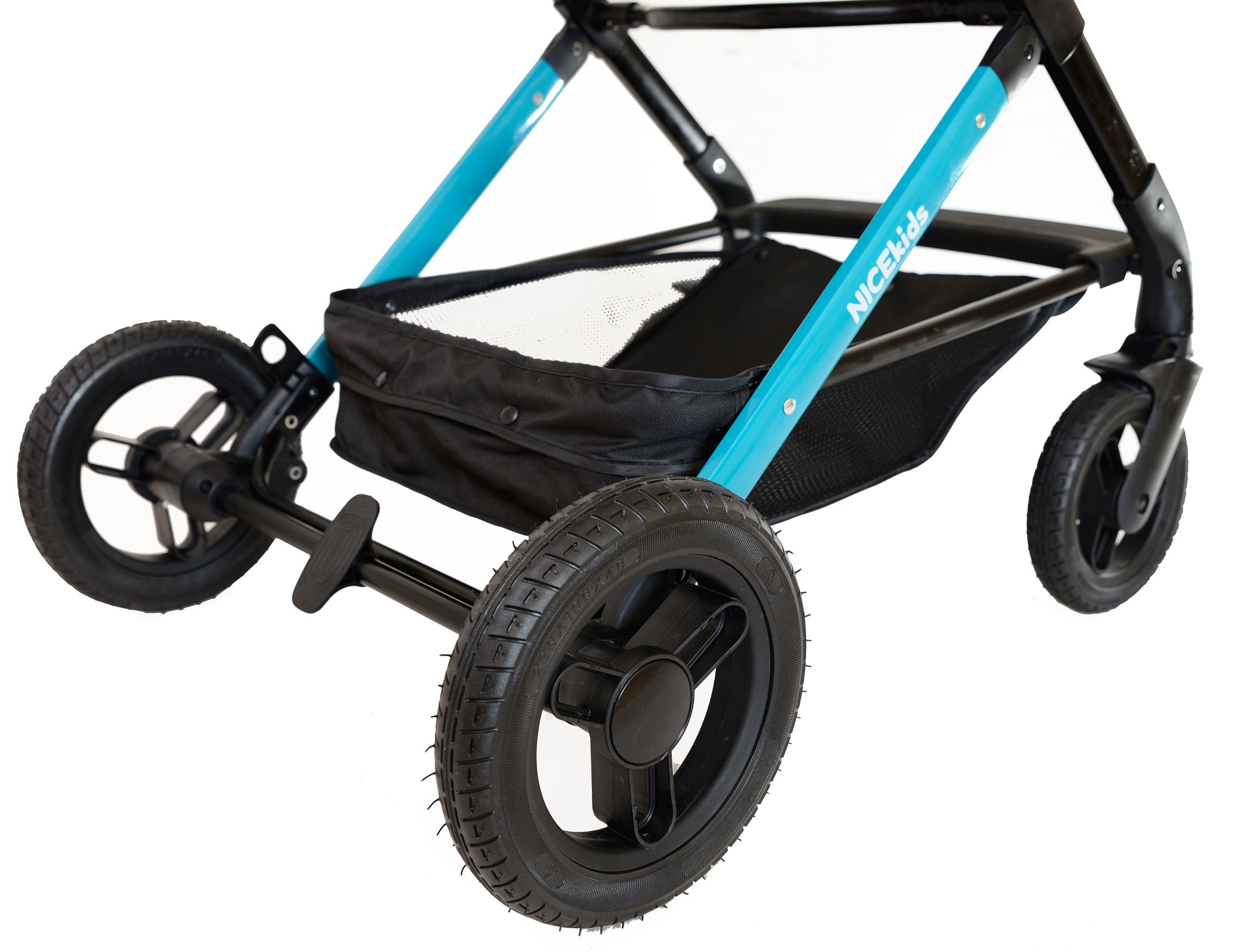 wózek dla dzieci aluminiowy 3w1 508 nicekids seledynowo czarny