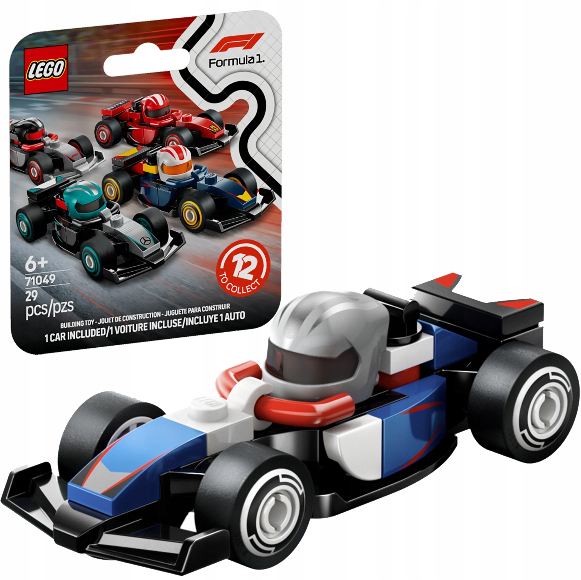 71049 - lego minifigures - bolid formuła f1 vcarb