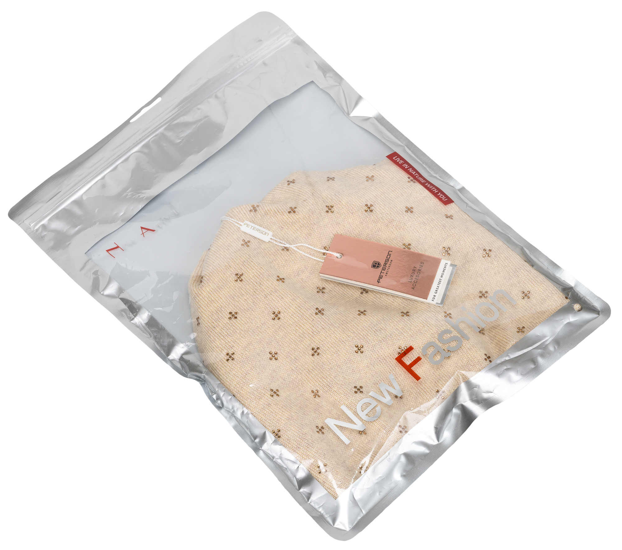 czapka ptn hat-04-7606 beige