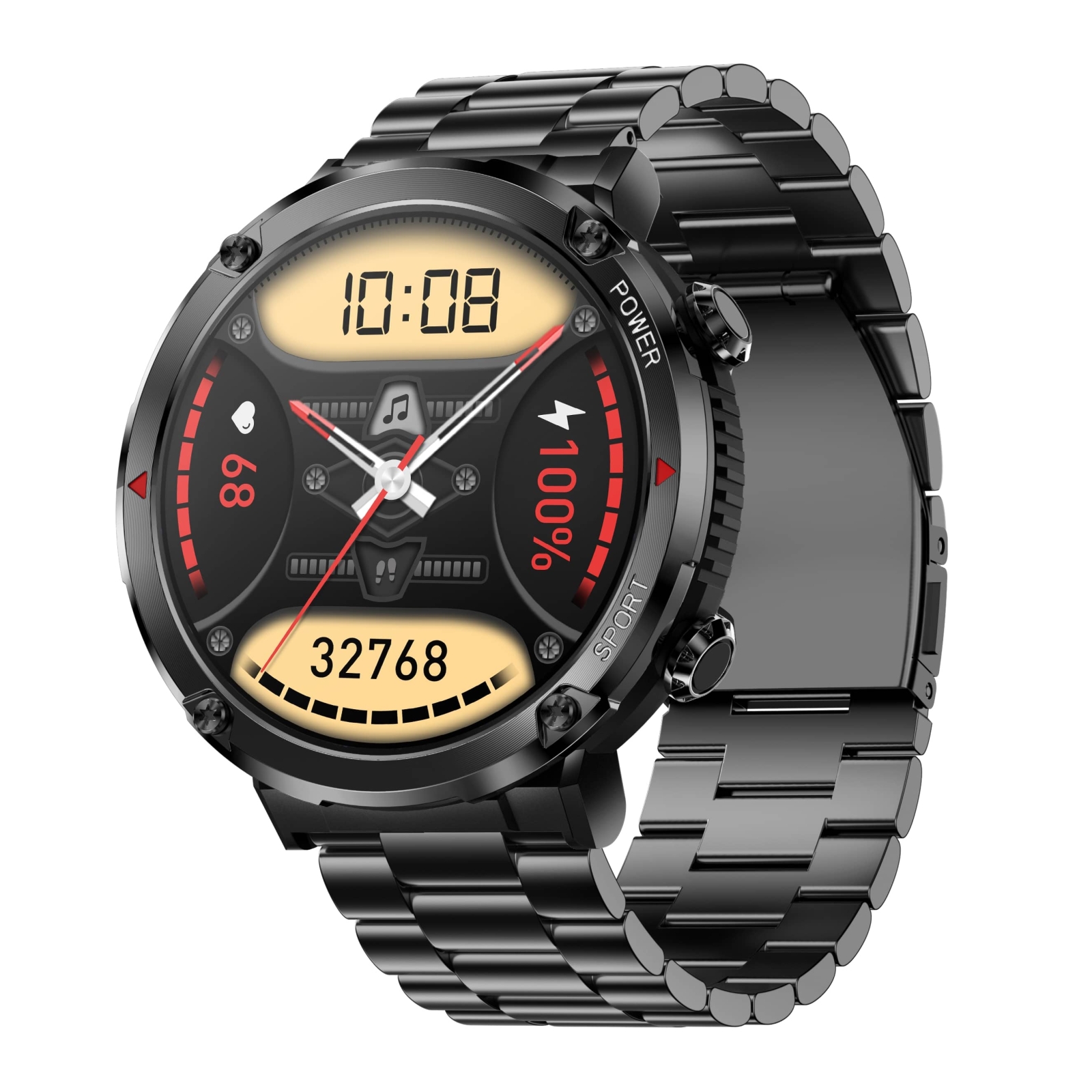 smartwatch gravity gt21-1+ czarny pasek silikonowy