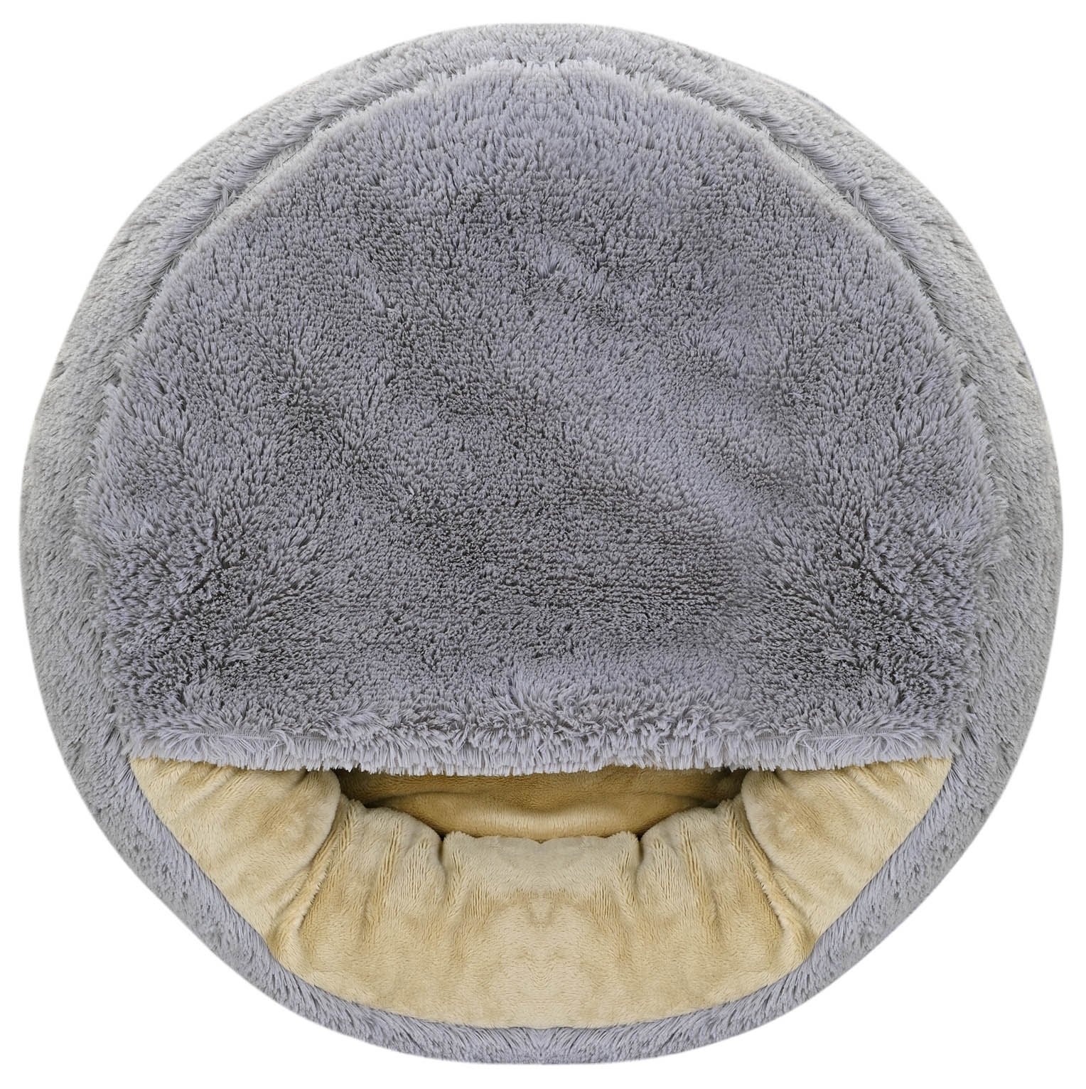 legowisko dla psa fluffy 60 cm jasnoszare