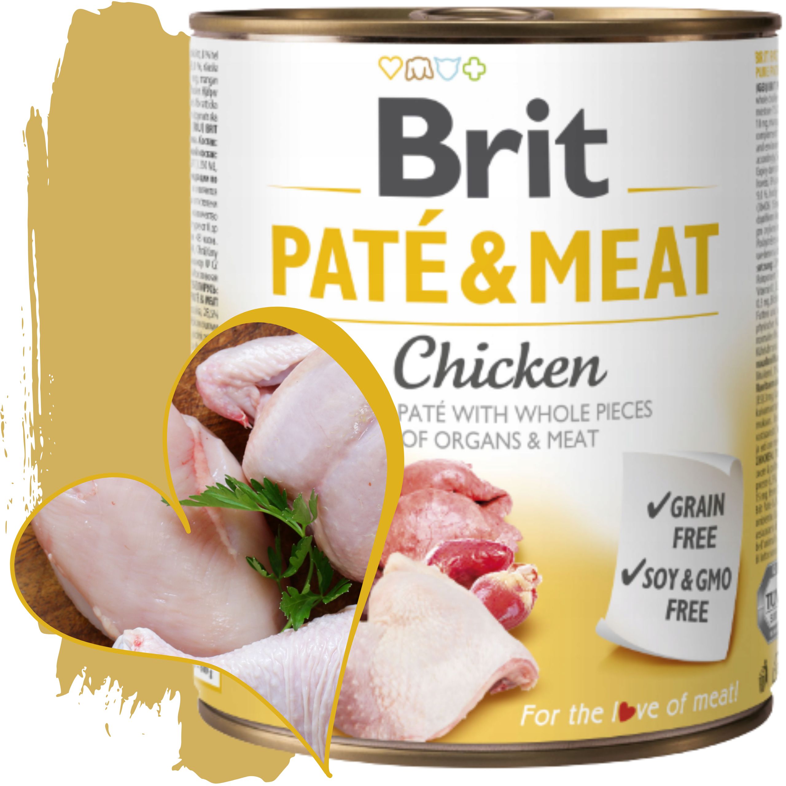mokra karma dla psa z kurczakiem brit pate&meat chicken 800 g bezzbożowa