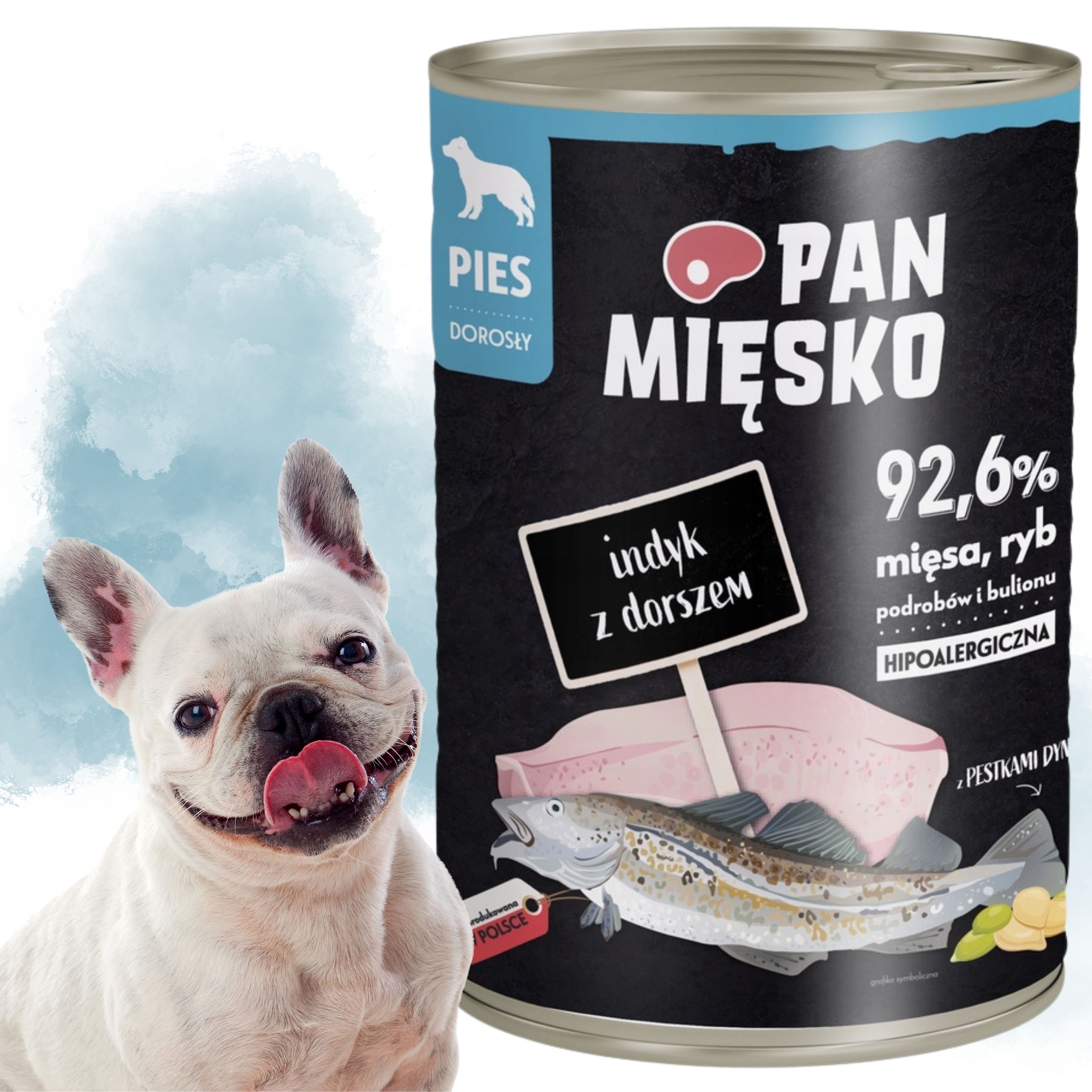 mokra karma dla psa indyk z dorszem pan mięsko hipoalergiczna premium 400g