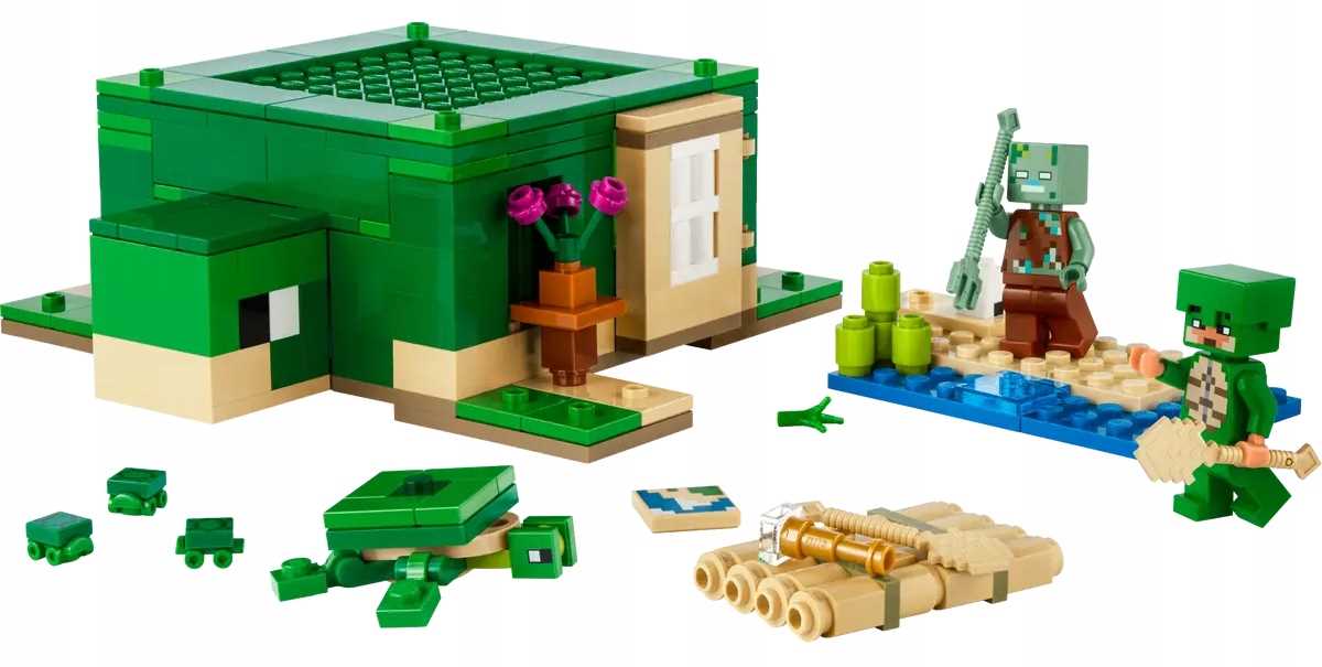 21254 - lego minecraft - domek na plaży żółwi