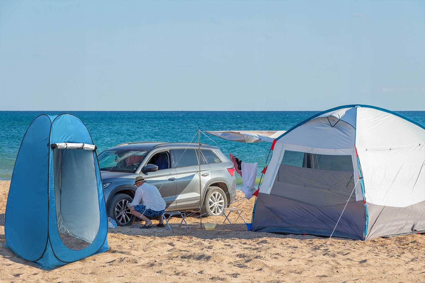 prysznic -przebieralnia - namiot