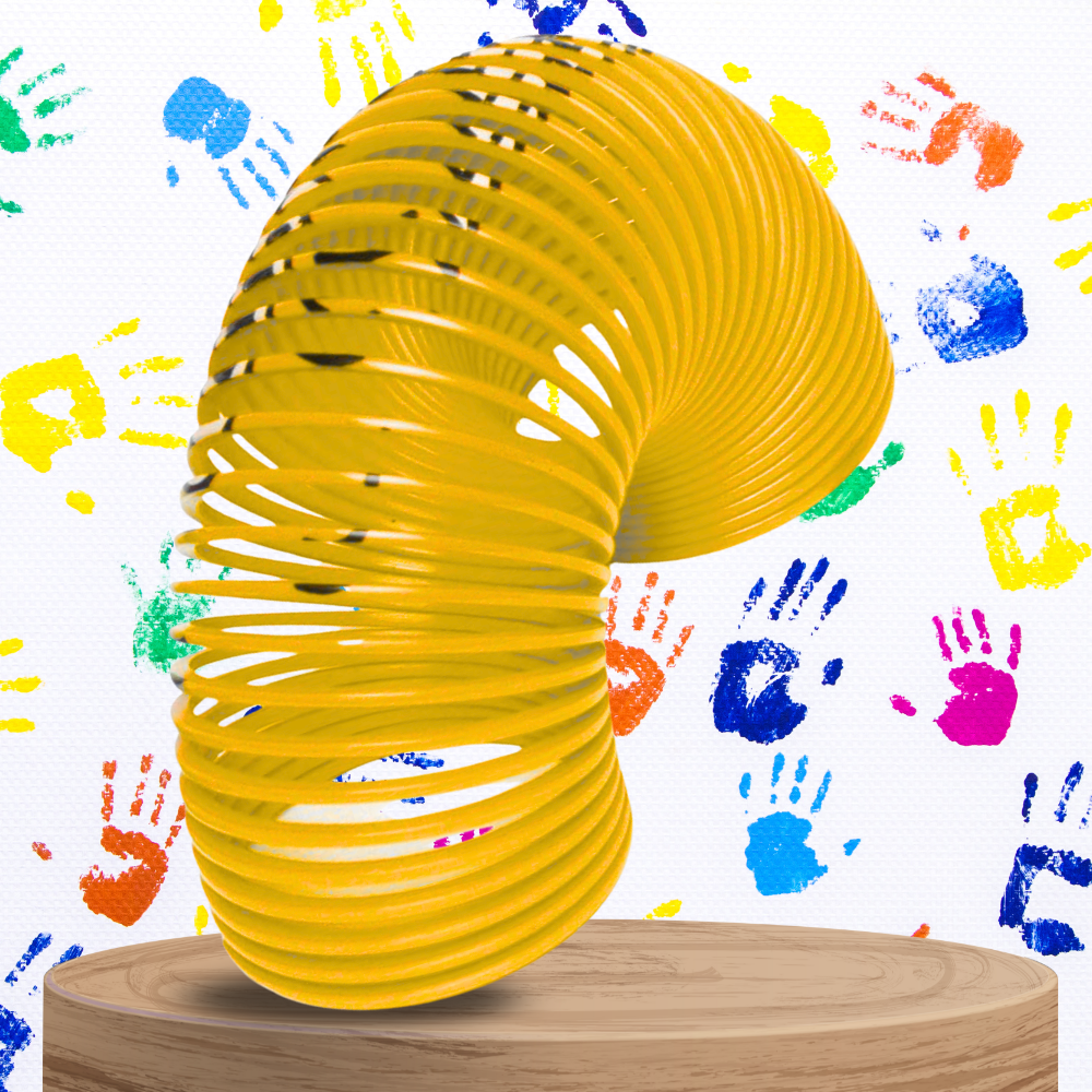 sprężyna dla dzieci magiczna sprężynka magic springs emoji żółta