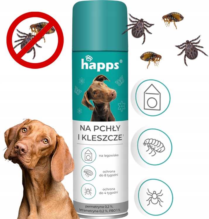 happs - na pchły i kleszcze 250ml