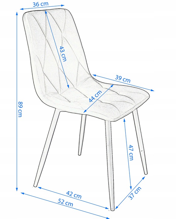 krzesło piado amarantowe (zestaw nogi + śruby)