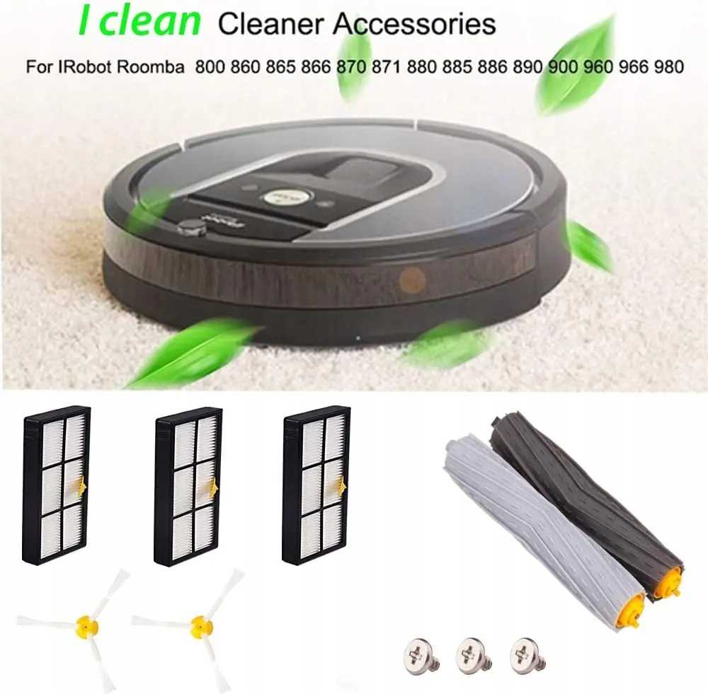 zestaw szczotek i filtrów do irobot roomba serii 800/900
