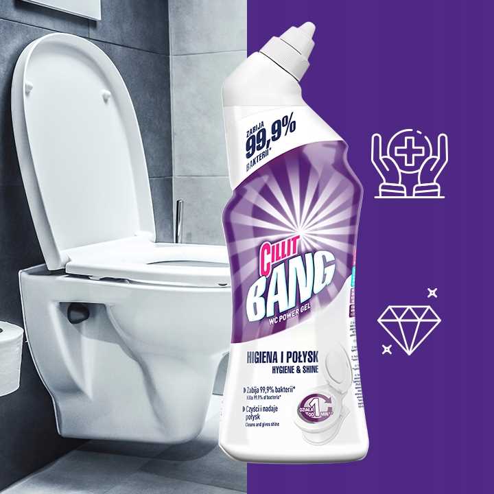 cillit bang żel do toalet - wybielanie i dezynfekcja 750ml