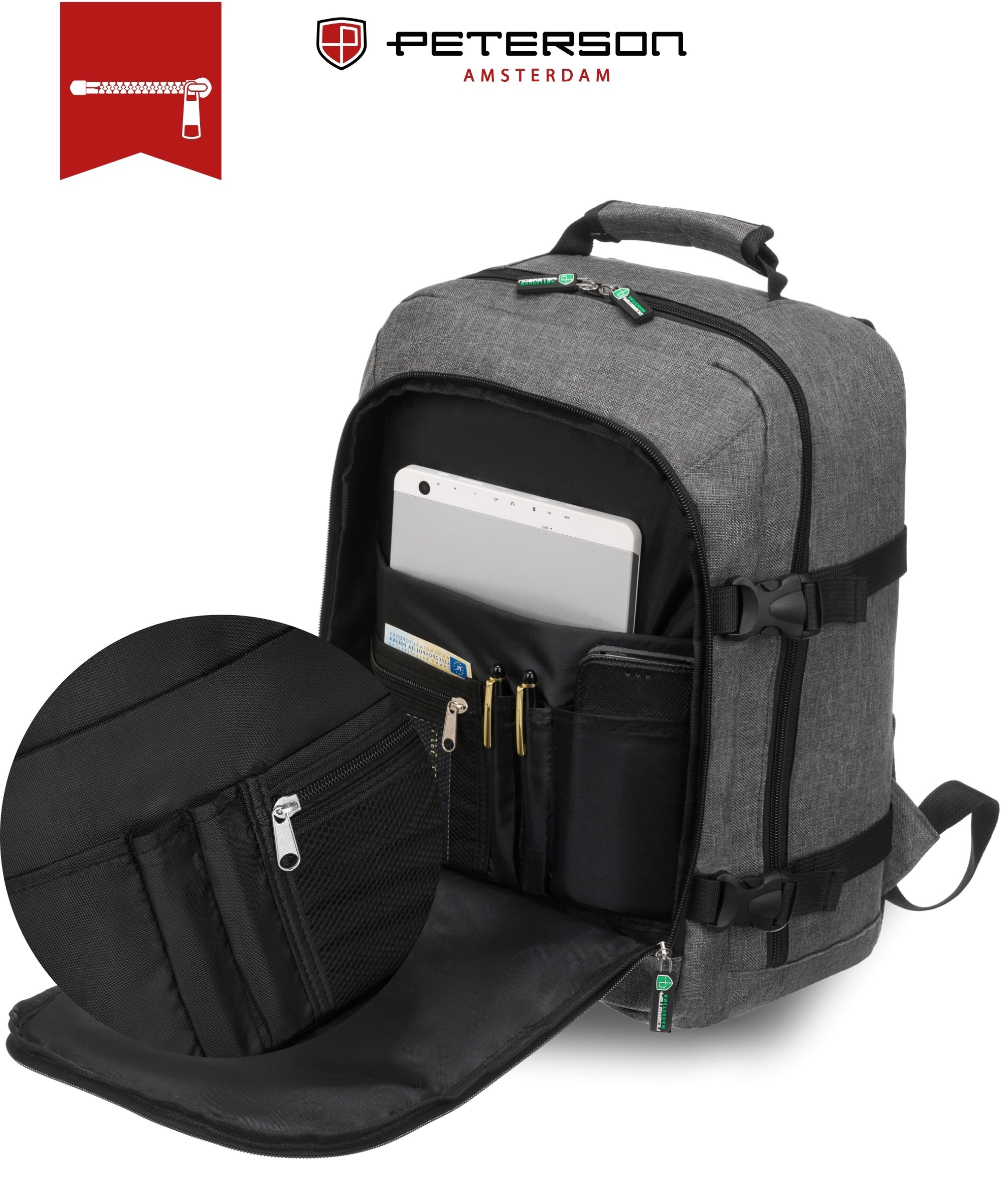 plecak ptn gpl-02-t-2049 gray+green