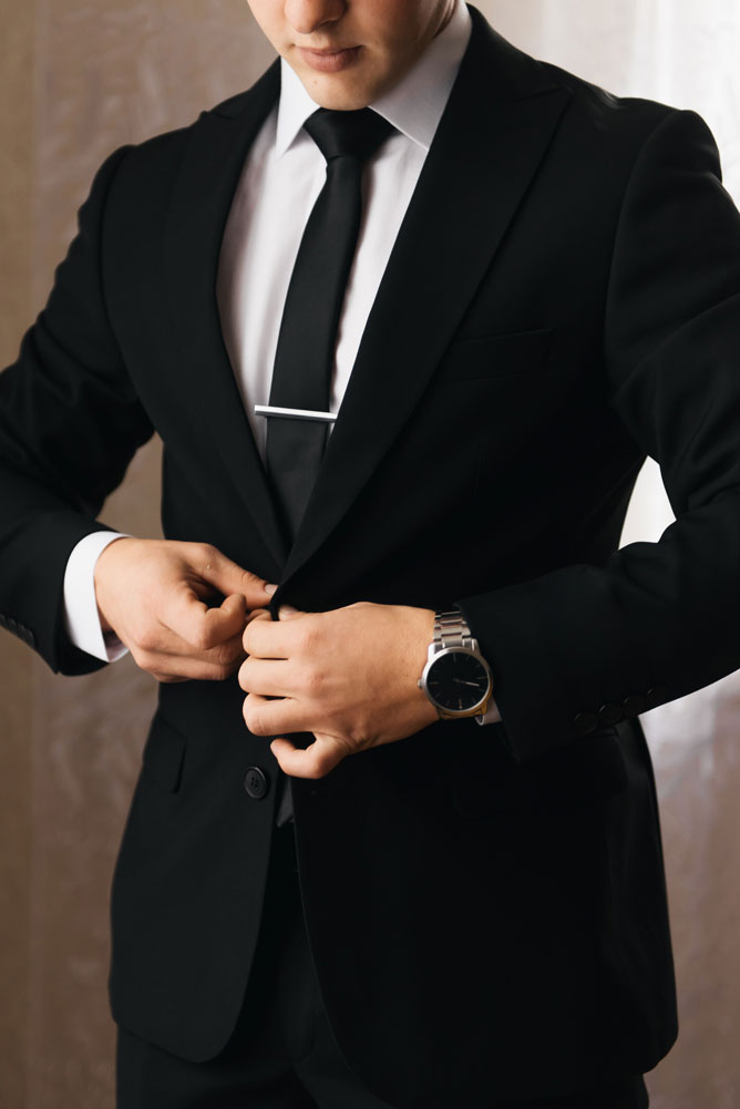 krawat 8 cm t-01 black b.rabatu