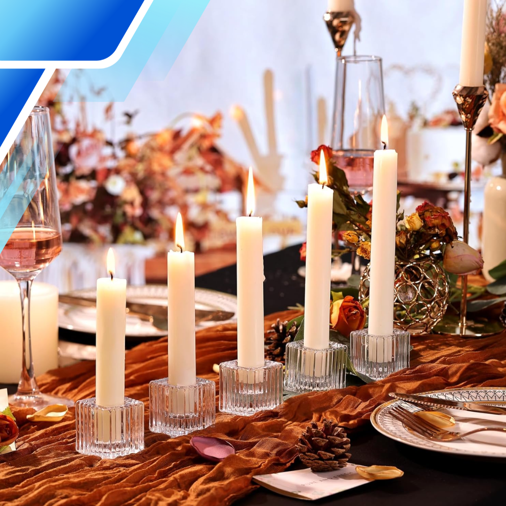 świece stołowe 48 szt. | klasyczne świece białe do świecznika