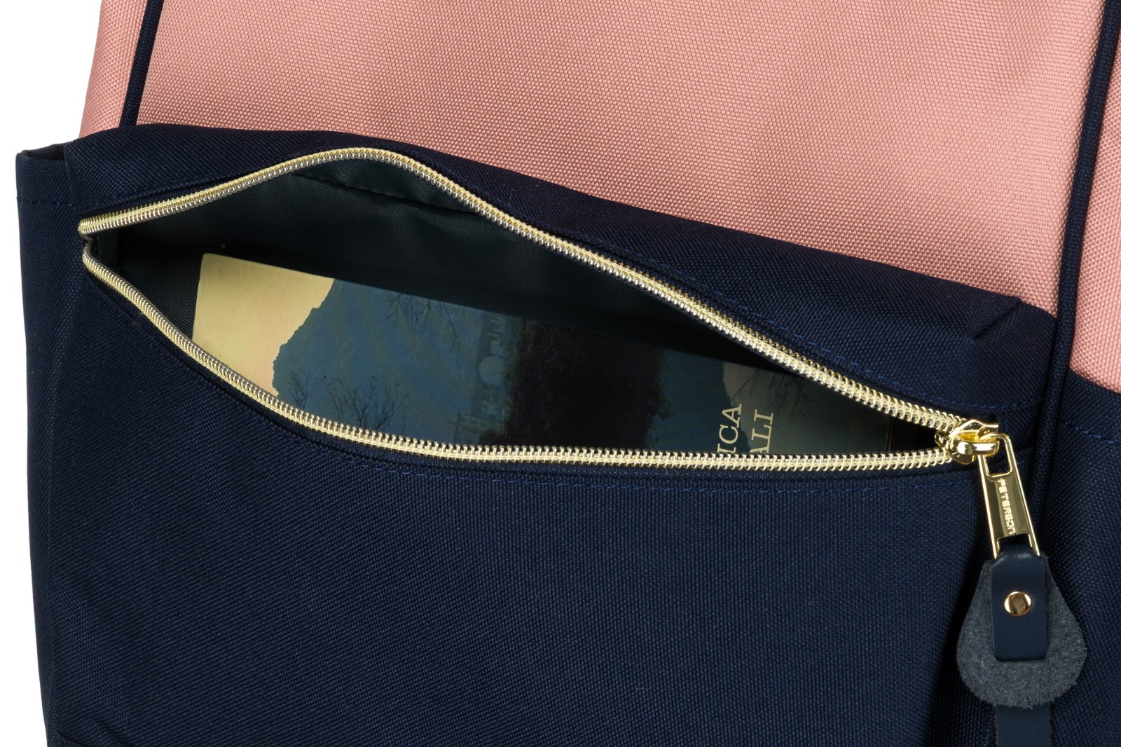 plecak materiałowy ptn alfa-6027 navy+pink