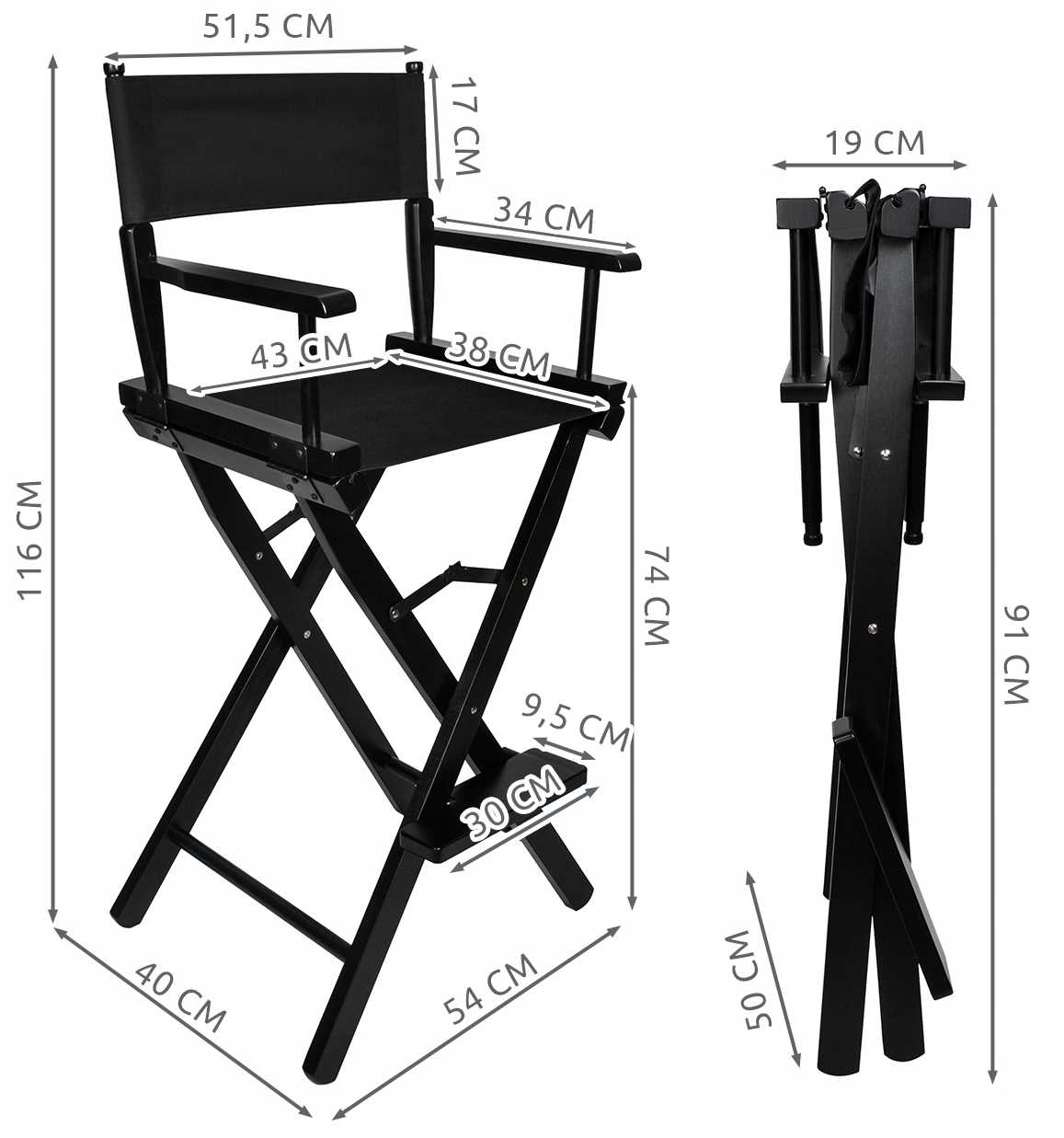 krzesło do makijażu drewniane