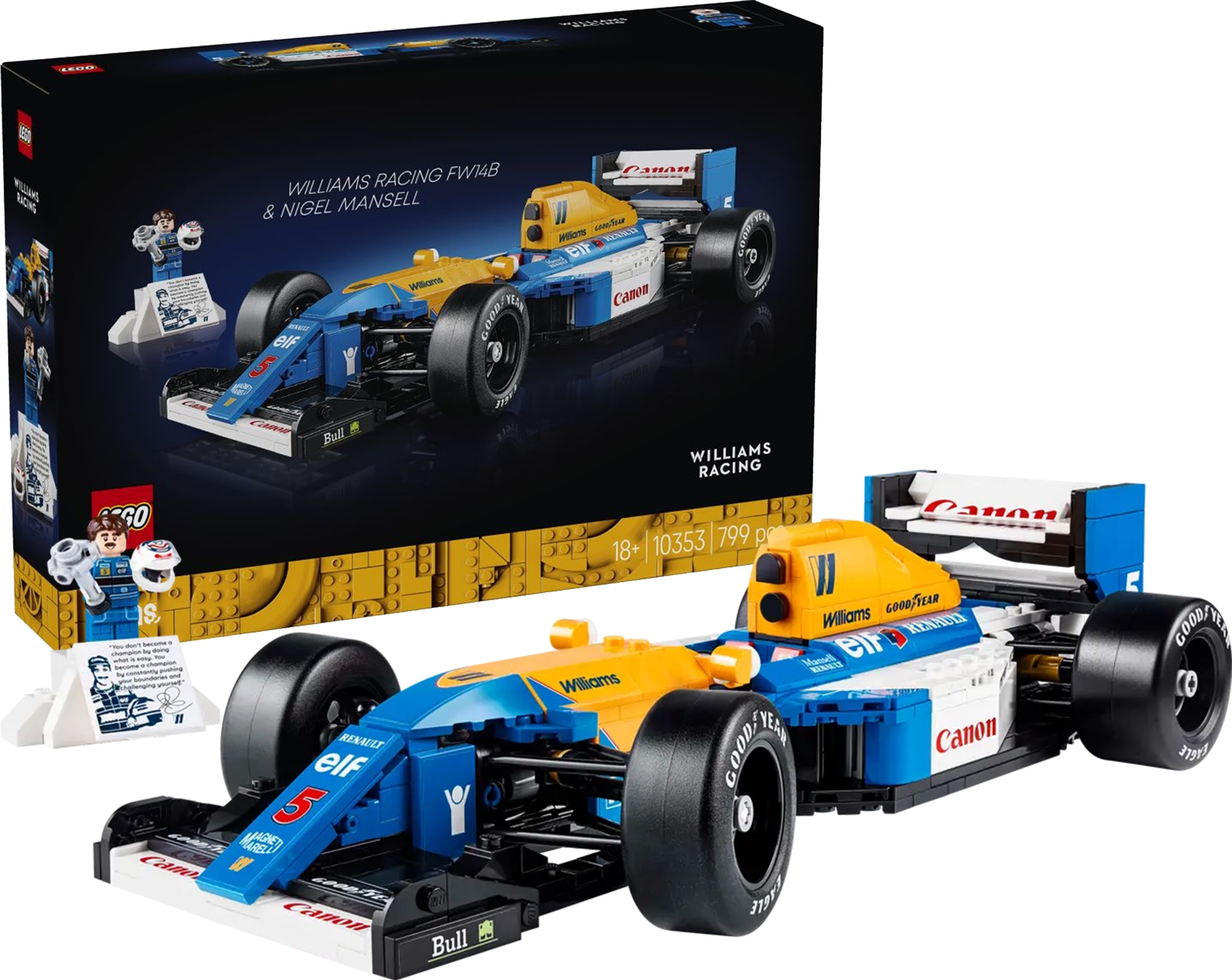 10353 - lego icons - williams racing fw14b i nigel mansell