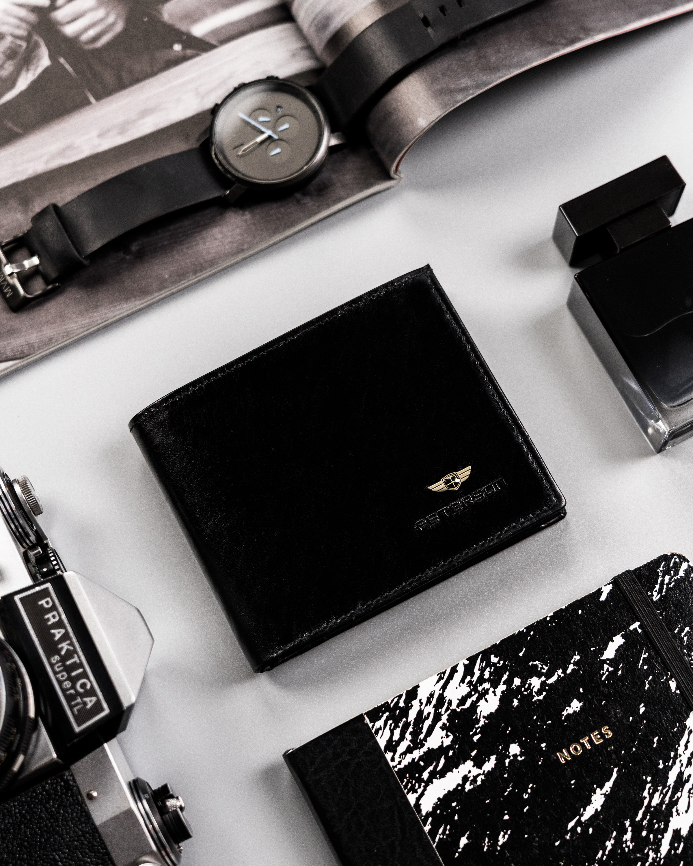 elegancki portfel męski na karty — peterson