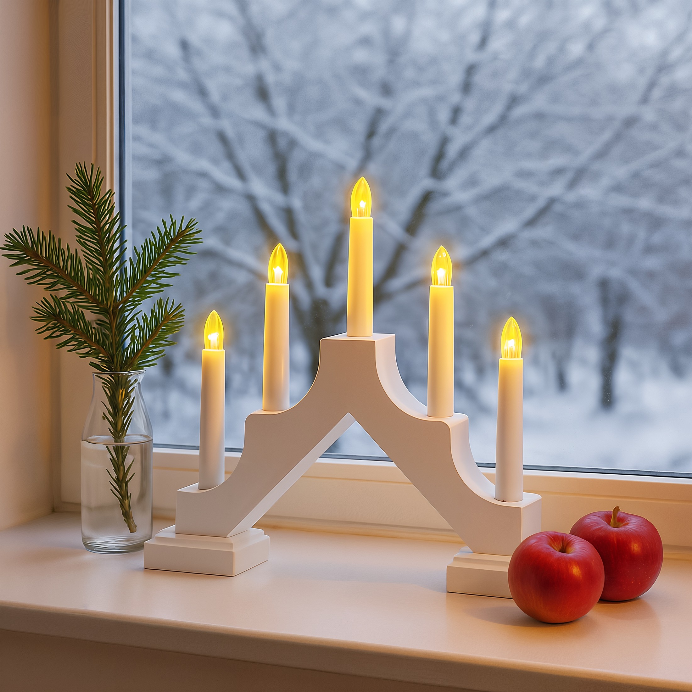 świecznik adwentowy 5 led świąteczny latarenka święta timer baterie jumi