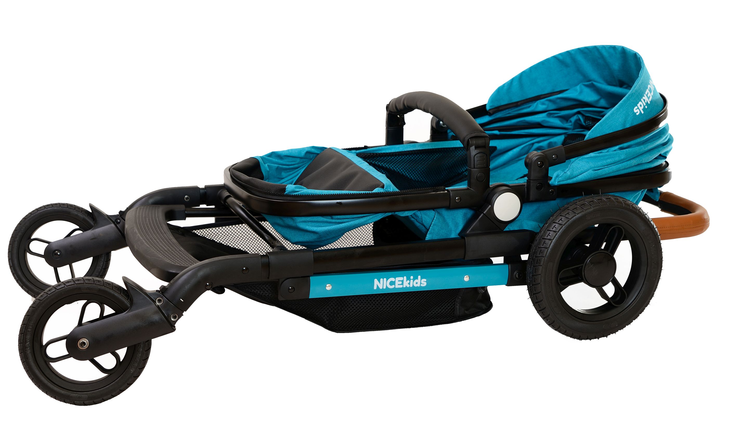 wózek dla dzieci aluminiowy 3w1 508 nicekids seledynowo czarny