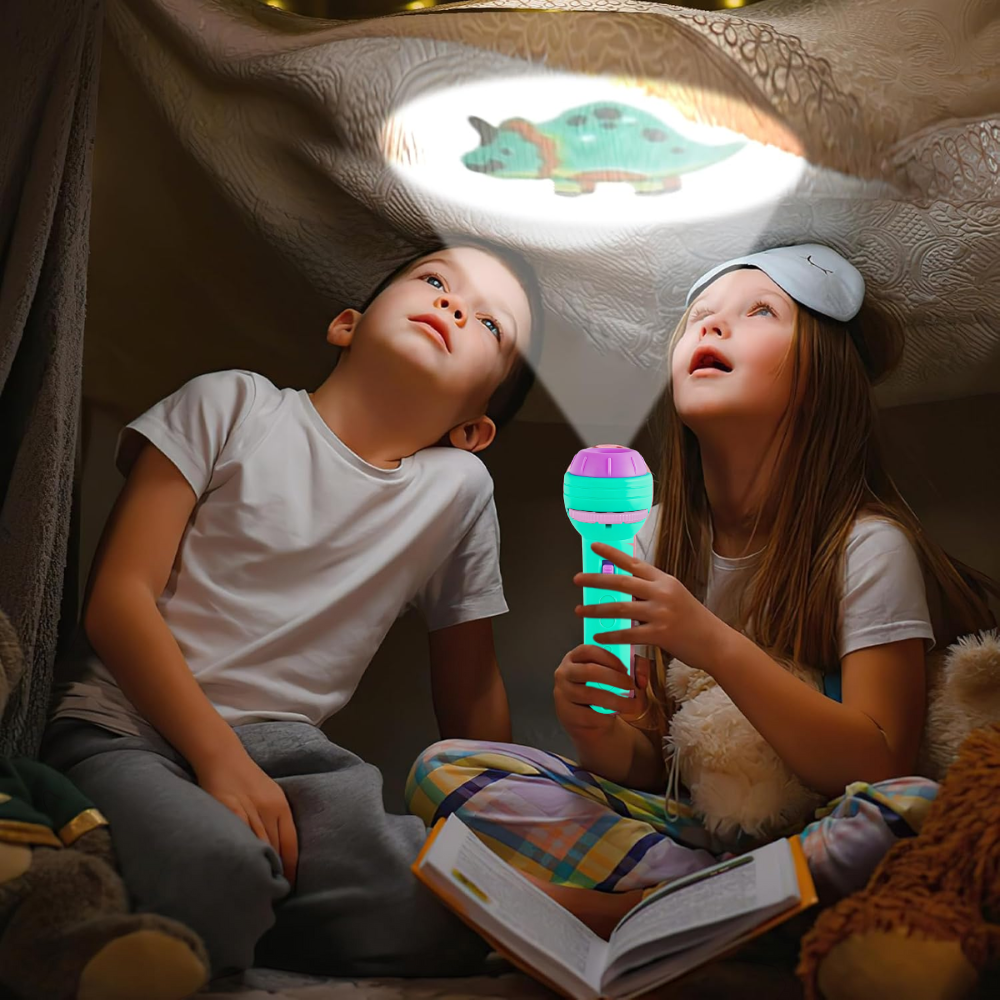 latarka projektor dla dzieci pokaz slajdów rzutnik obrazków na ścianę sufit