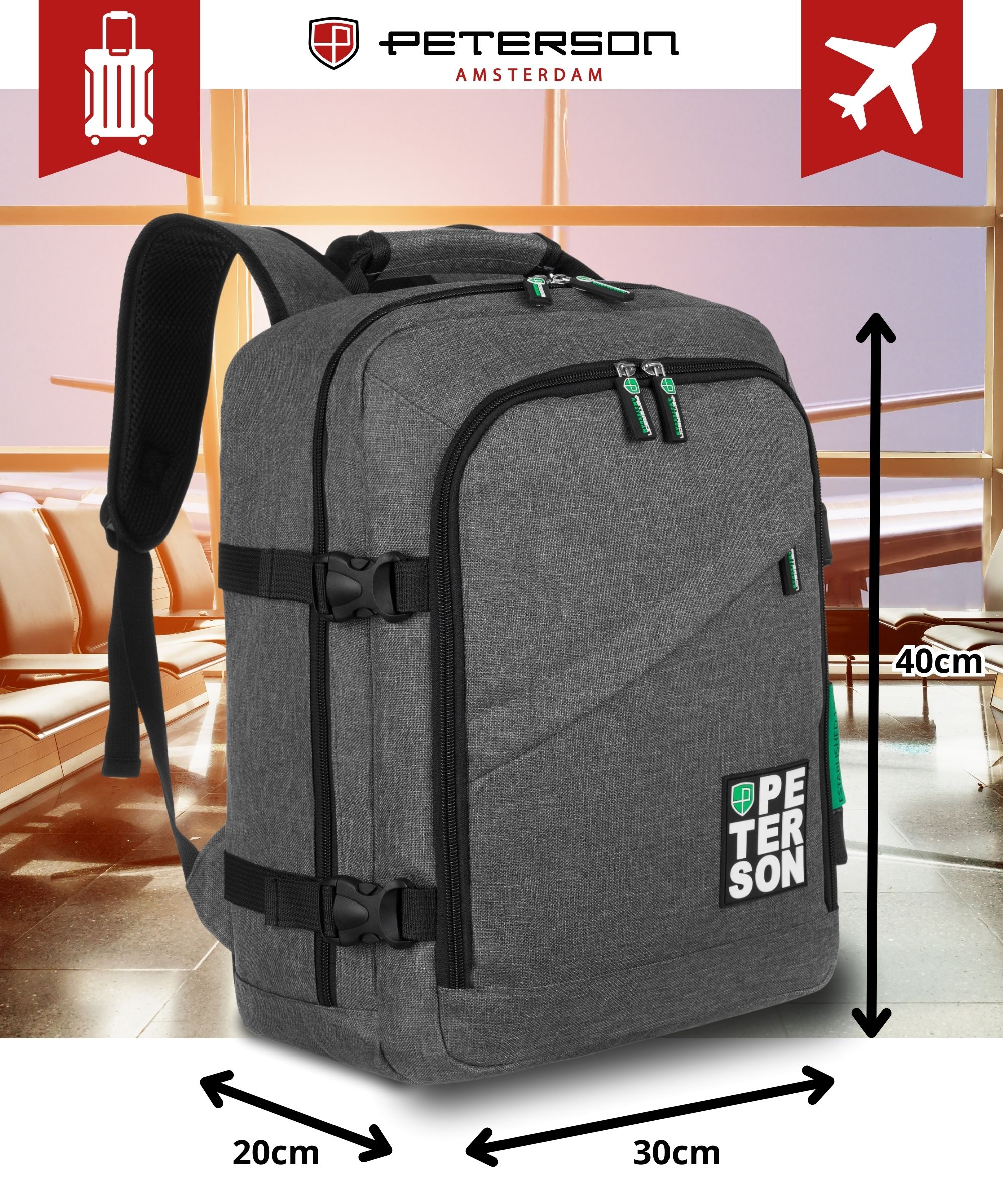 plecak ptn gpl-02-t-2049 gray+green