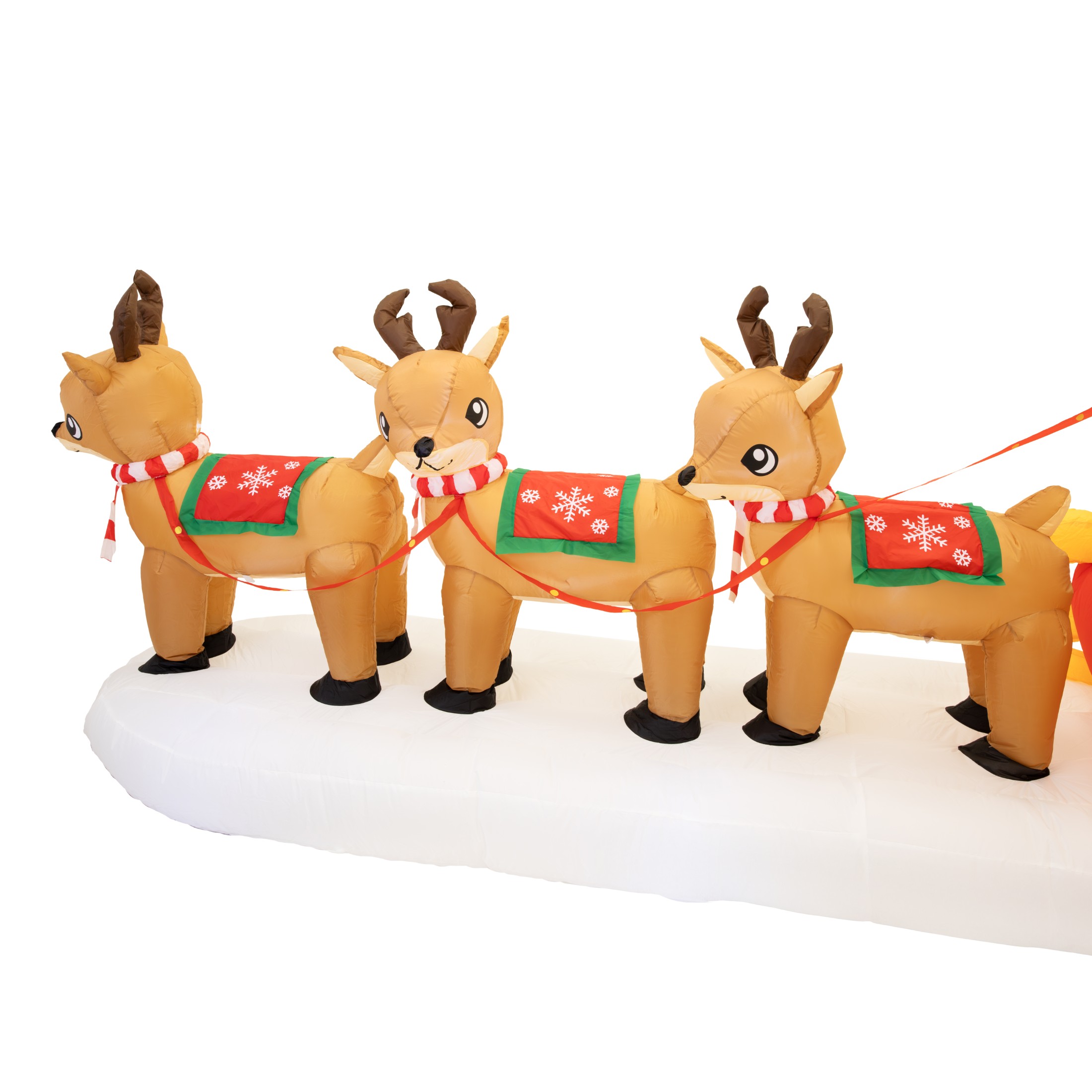 mikołaj nadmuchiwany dekoracja świąteczna sanie renifer dmuchaniec jumihome