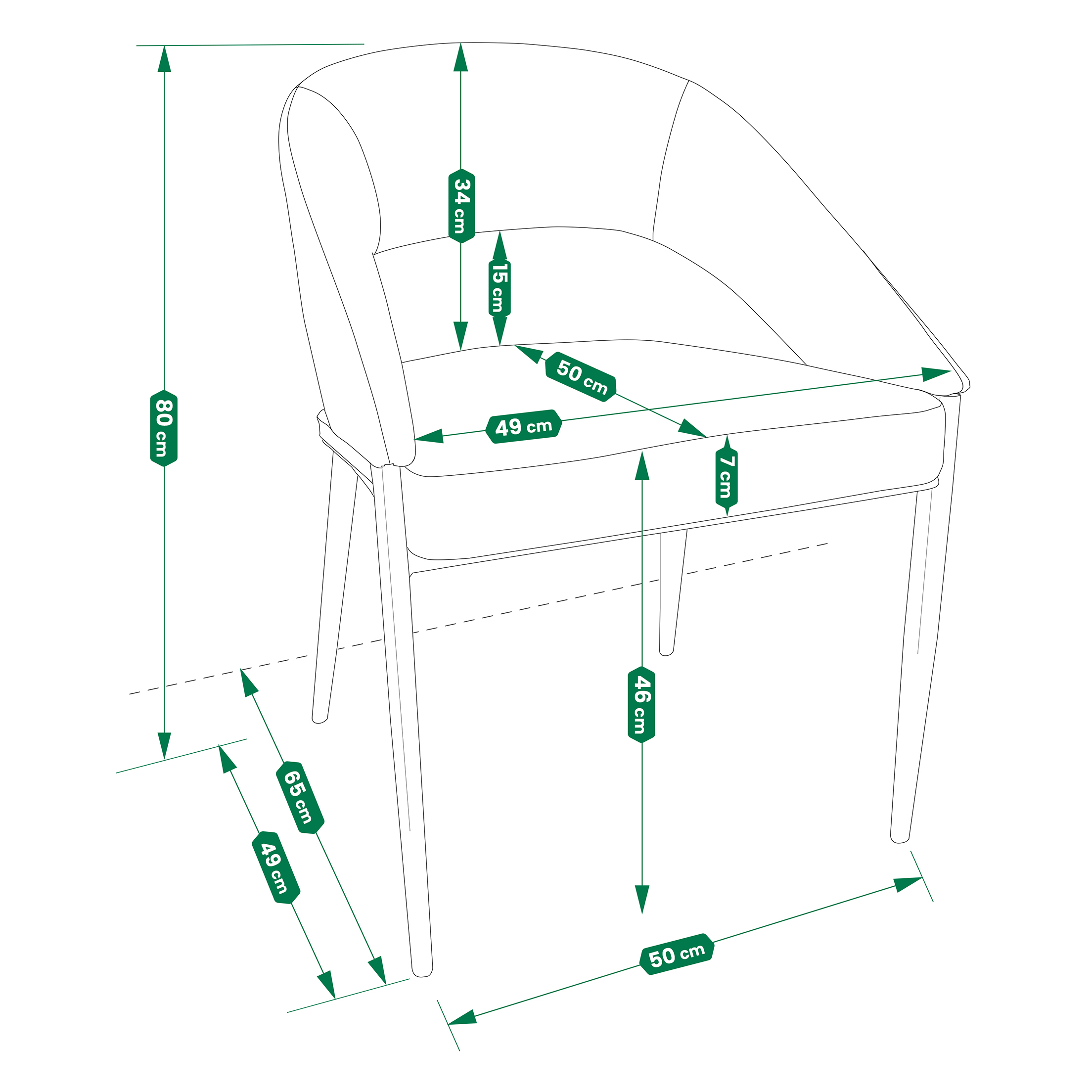krzesło bergamo czarno-szare