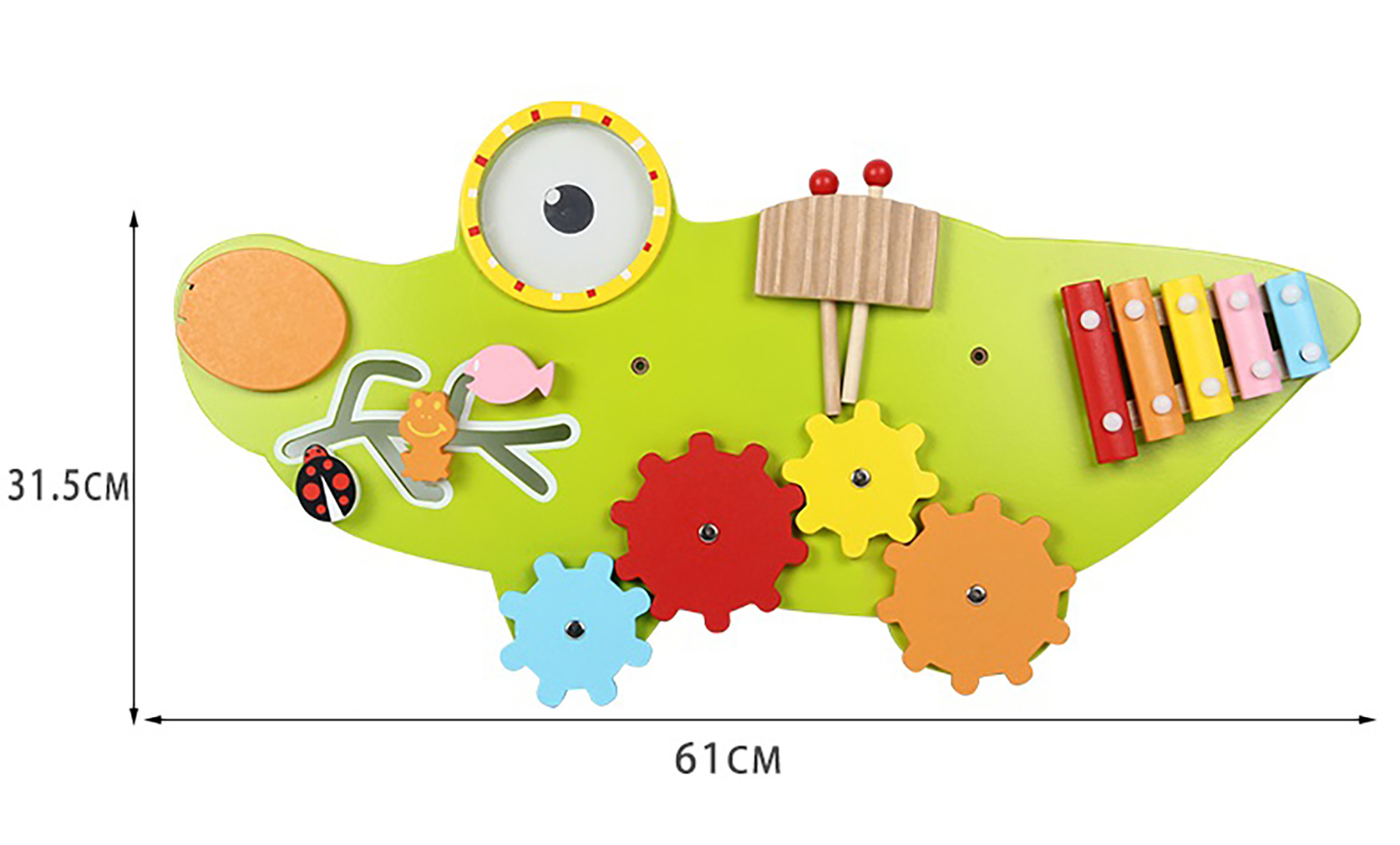 tablica sensoryczna manipulacyjna montessori krokodyl