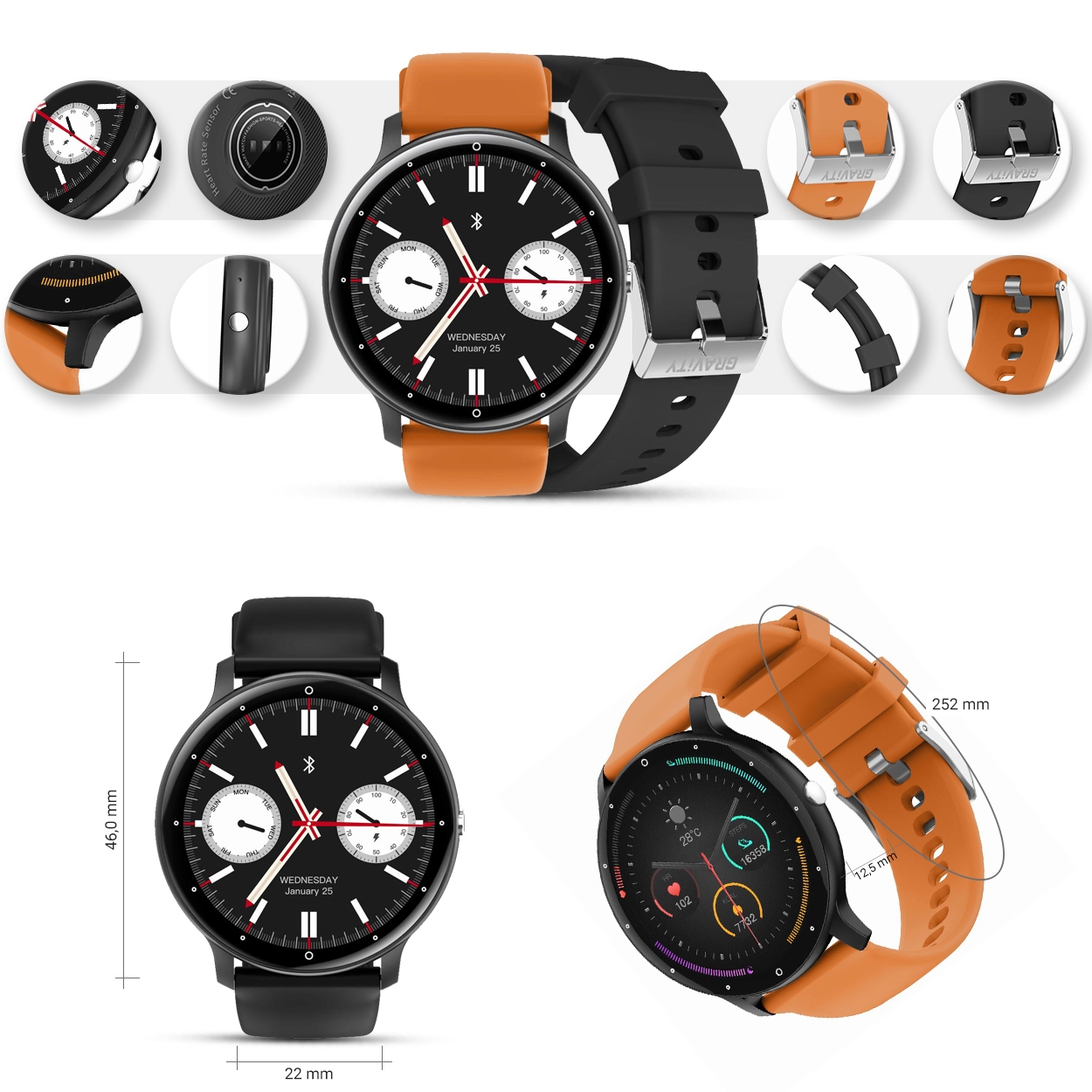 smartwatch gravity gt1-2 pro