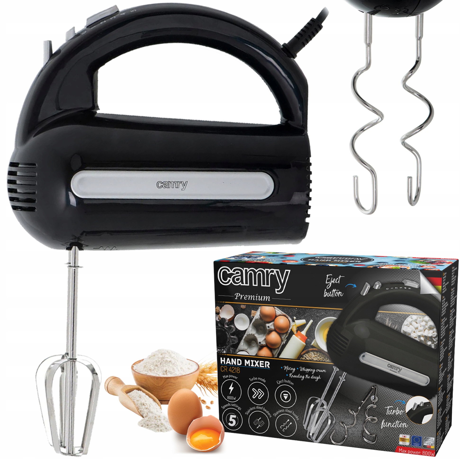 mikser czarny 800w camry cr 4218