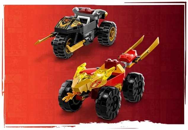 71789 - lego ninjago - bitwa samochodowo-motocyklowa między kaiem a rasem