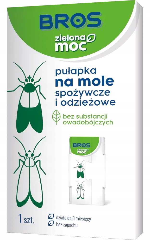 bros - zielona moc pułapka na mole spożywcze i odzieżowe - 10 szt.